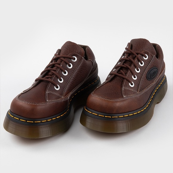 Dr. Martens Shoes - DR. MARTENS Buzz 5-Eye Womens Grizzly Leather Shoes